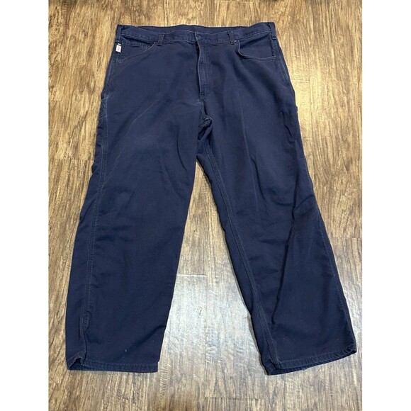 Carhartt Other - Carhartt FR Flame Resistant Pants Mens 40 X30 Blue Canvas Cat 2 Carpenter Pants